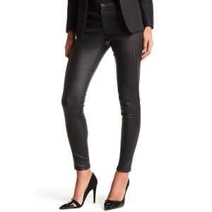 $1400 DAVID LERNER Stitched Lamb Leather Leggings